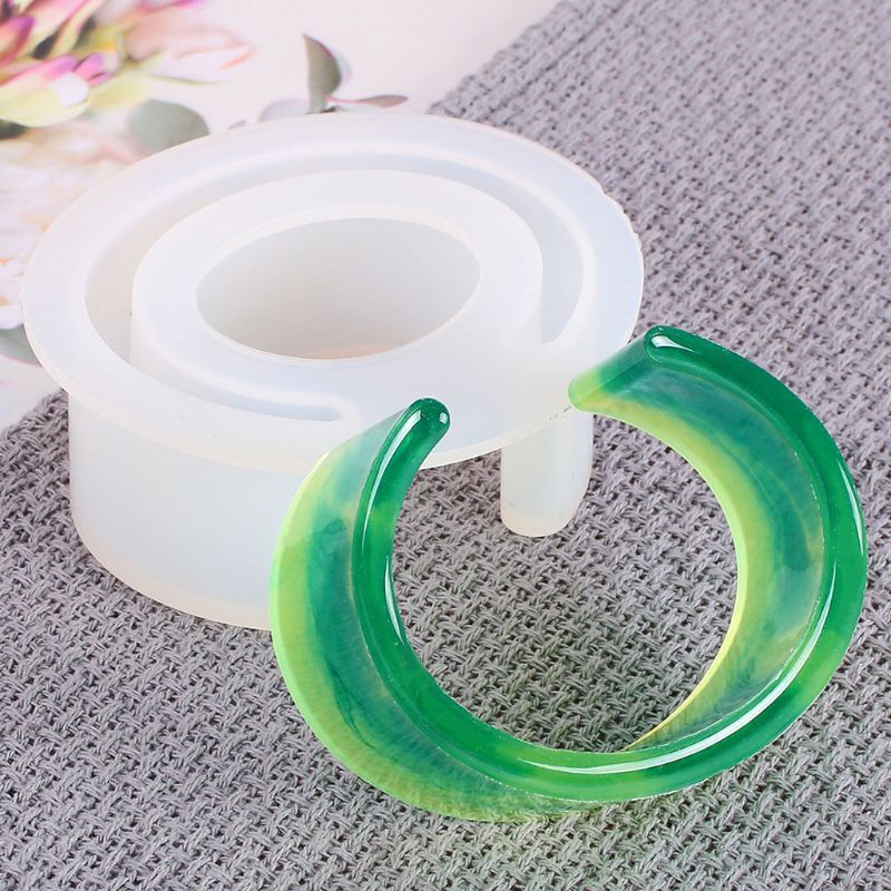 SIY  2Pcs Open Cuff Silicone Mold Jewelry Making Wide Bracelet Bangle jewelry Tools