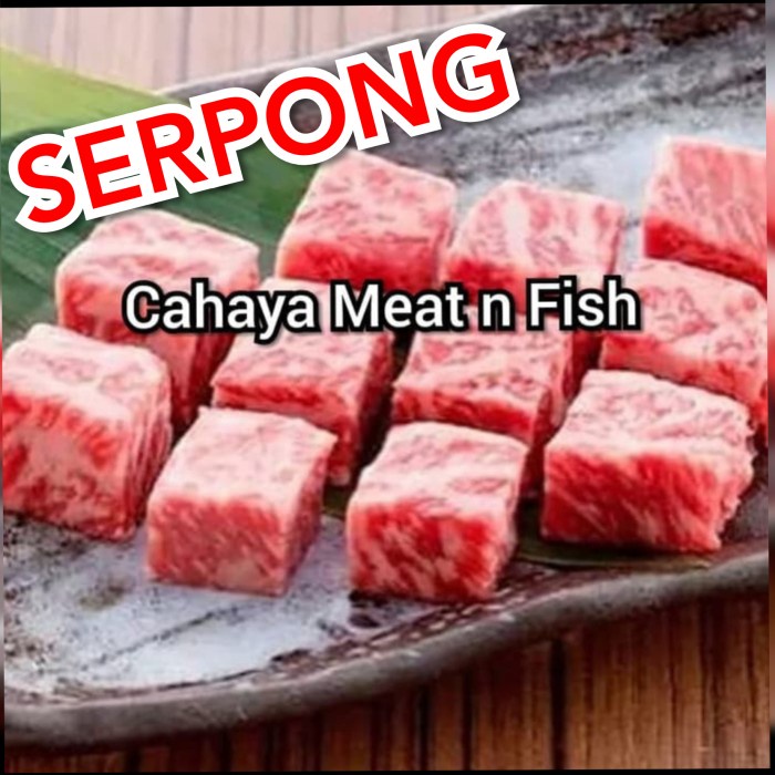 

SAIKORO GYU BEEF MELTIC CUBES STEAK 3cm x 3cm pack 250gr