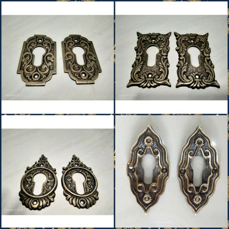 Lubang Kunci Kuningan Ukir / Lubang Kunci Antik Brass