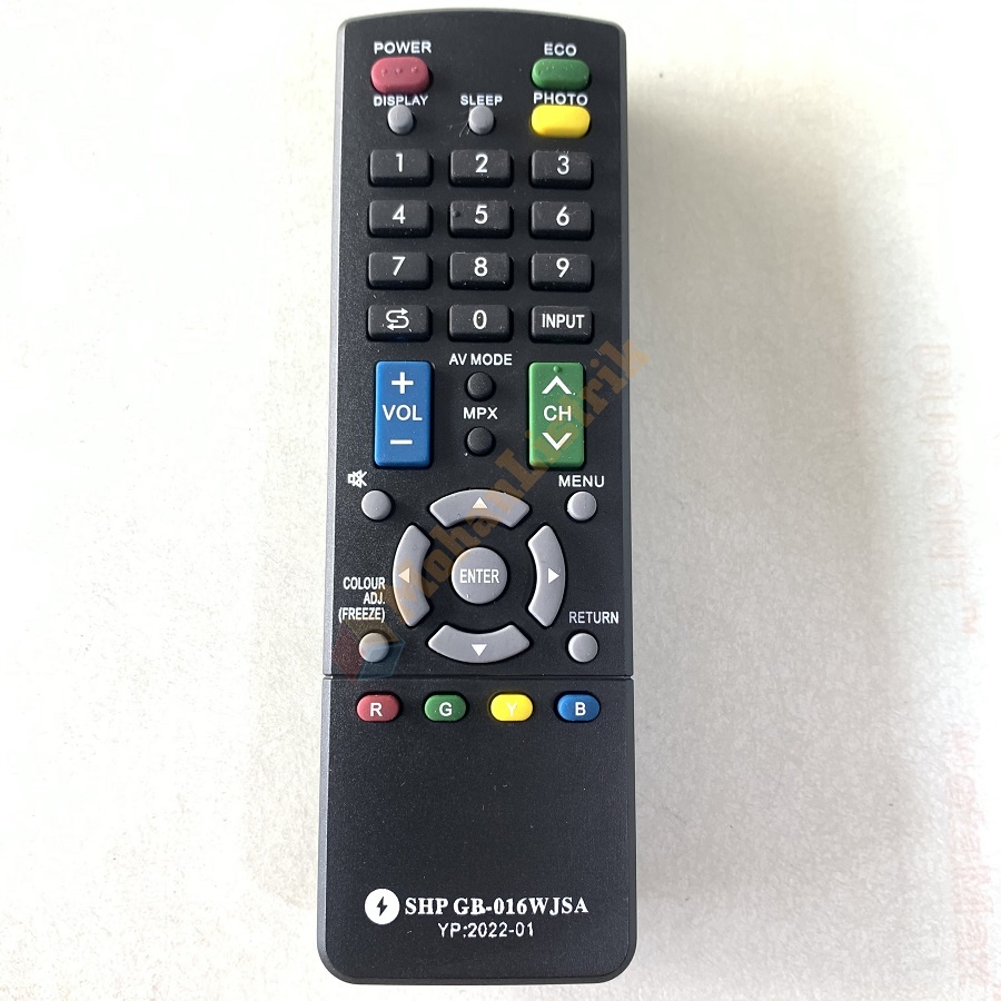 REMOT TV LCD/LED MERK SHARP tanpa PROGRAM REMOTE AKKO STAR GB-016WJSA