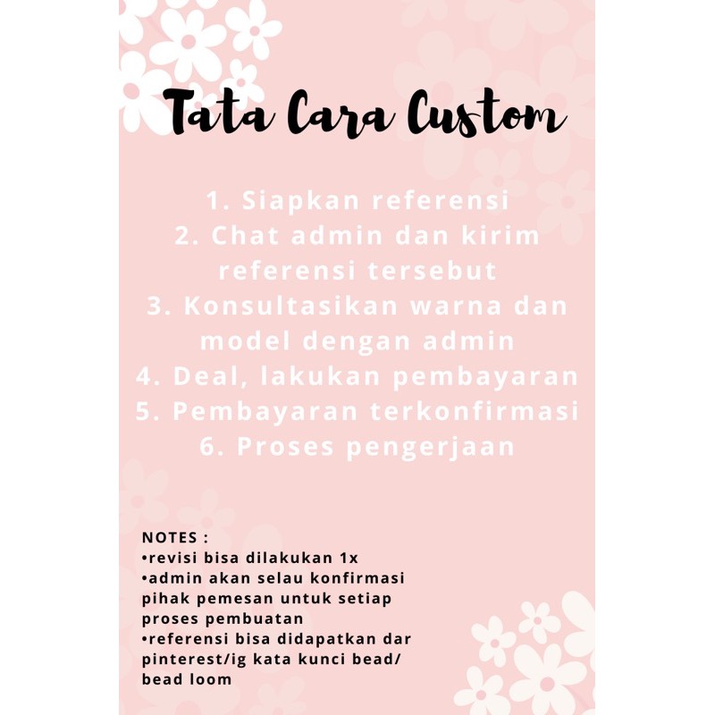 Custom Kalung Gelang Manik Beads Etnik Persahabatan Korea Strap Mask