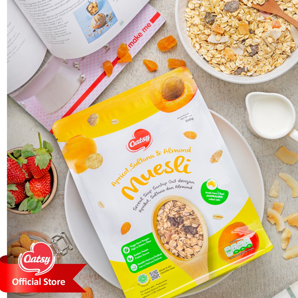 

Oatsy Muesli Apricot Sultana Dan Almond 500G (Triple Pa)