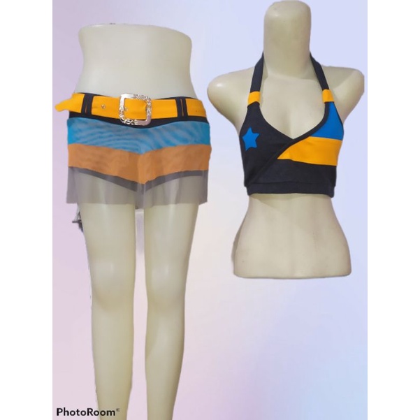 stelan indoor senam wanita rok pendek bra seksi yoga BL pakain olahraga wanita baju katun