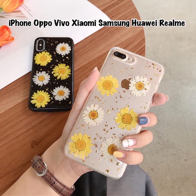 Dried Daisies Case iPhone Realme Oppo Vivo Xiaomi Samsung A31 A21s A31 A50s A51 A71 A31 RENO 2 2f 3