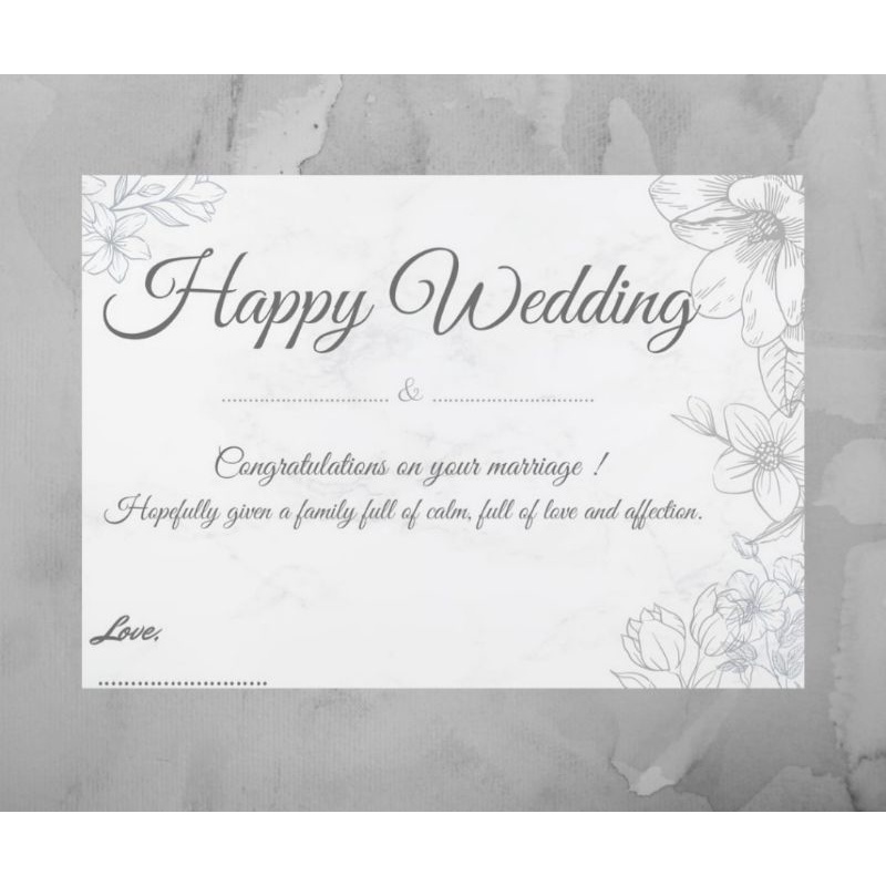 Jual KARTU UCAPAN Wedding HAPPY Wedding GREETING CARD GIFT CARD
