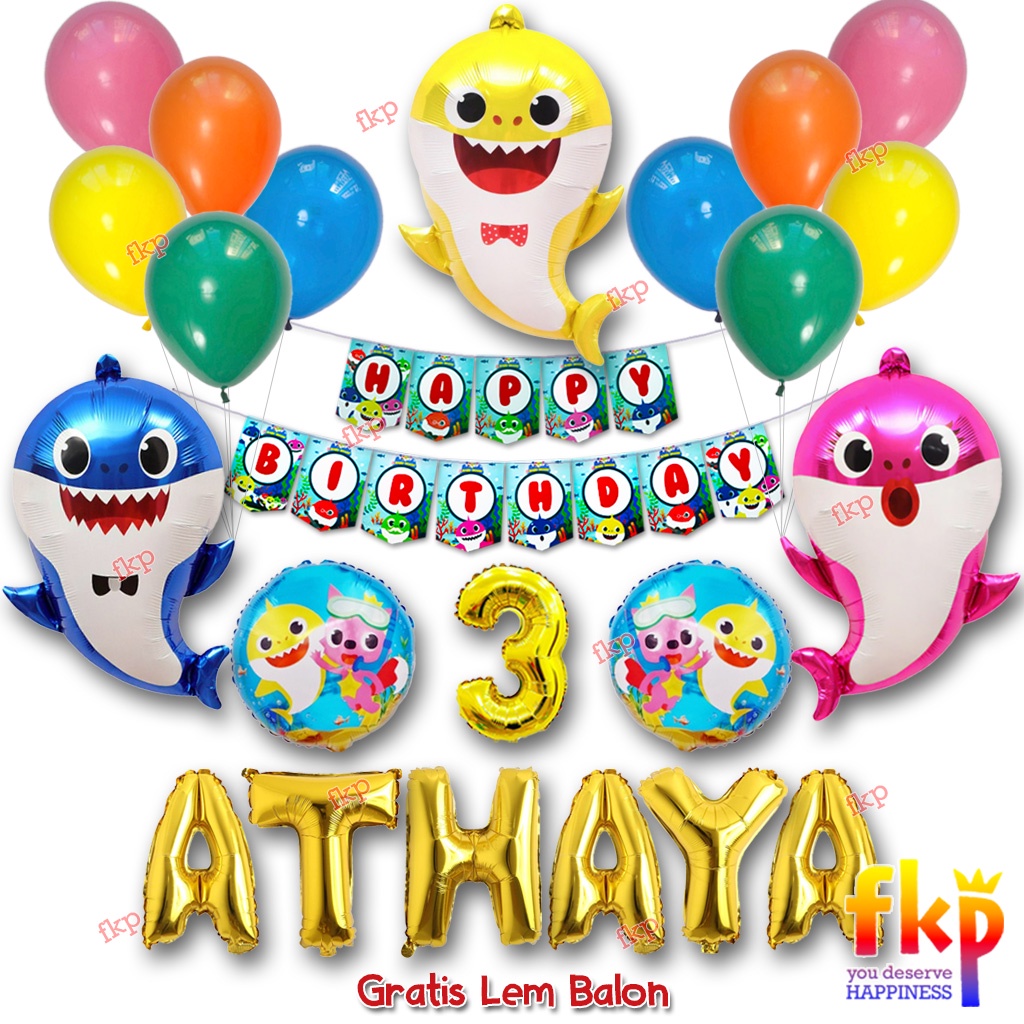 Jual FUN KIDS PARTY Paket Dekorasi Baby Shark / Paket Dekor Ulang Tahun