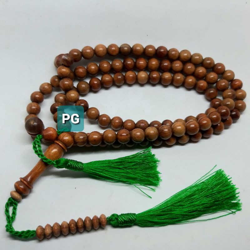 Tasbih Kayu Agatis Natural 99butir 8mm