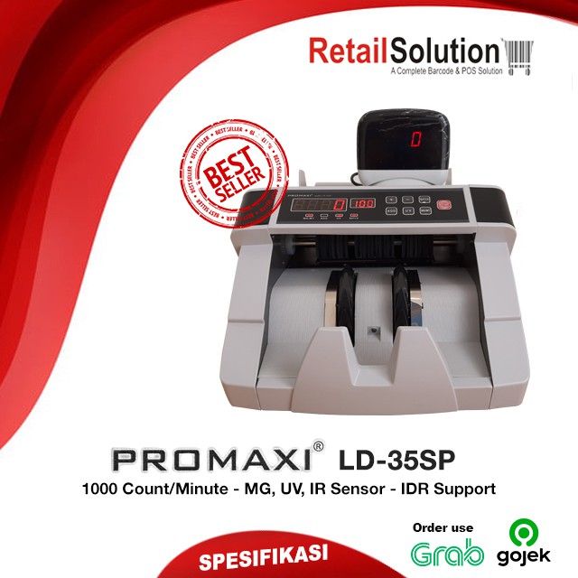 Mesin Hitung Uang Ultraviolet MG IR - PROMAXI LD-35SP / LD35SP / LD35 SP Money Counter