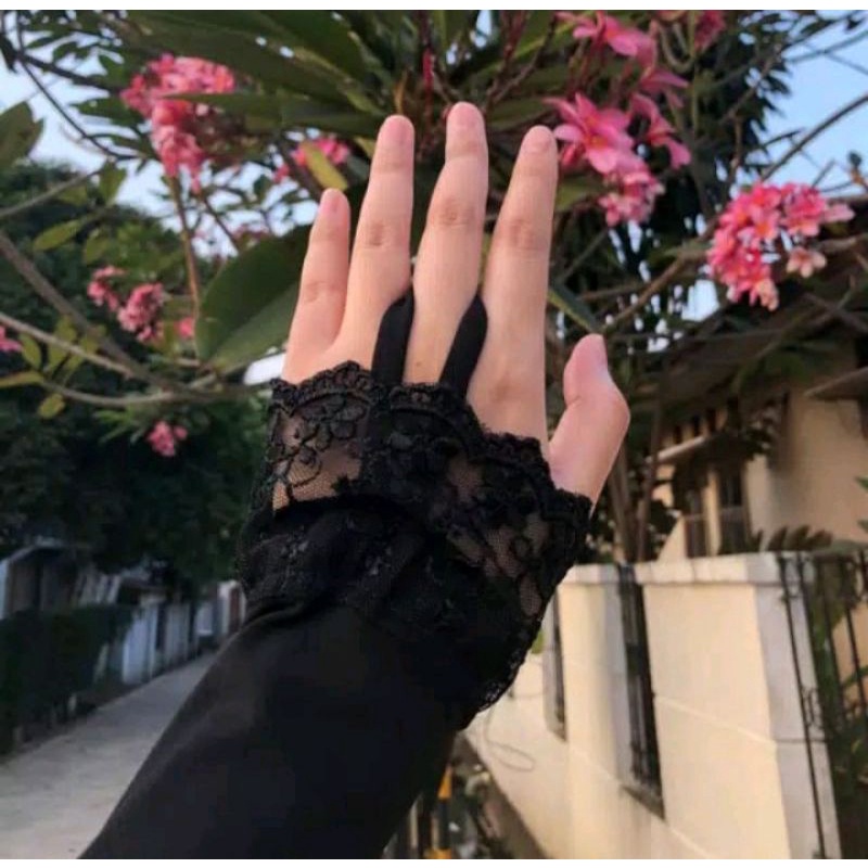 Handsock Tangan Ring Renda / Handsock Renda