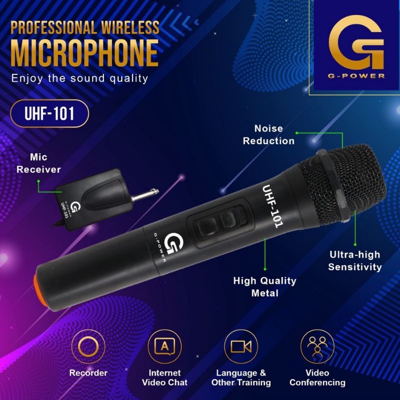 Microphone / Mic Wireless G Power UHF-101