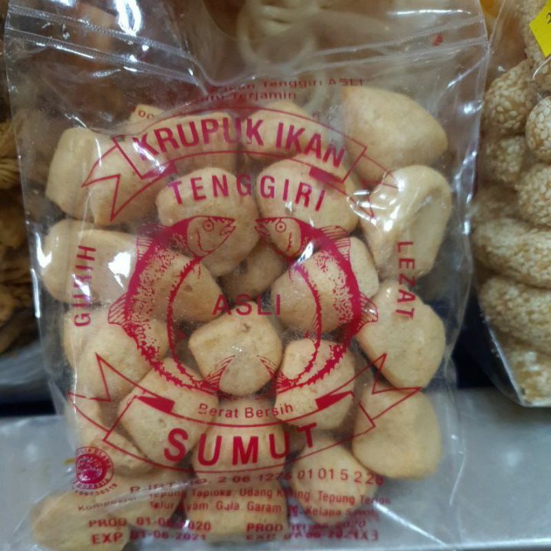 

Krupuk Ikan Tenggiri ( kerupuk bakso ikan ) 110gr