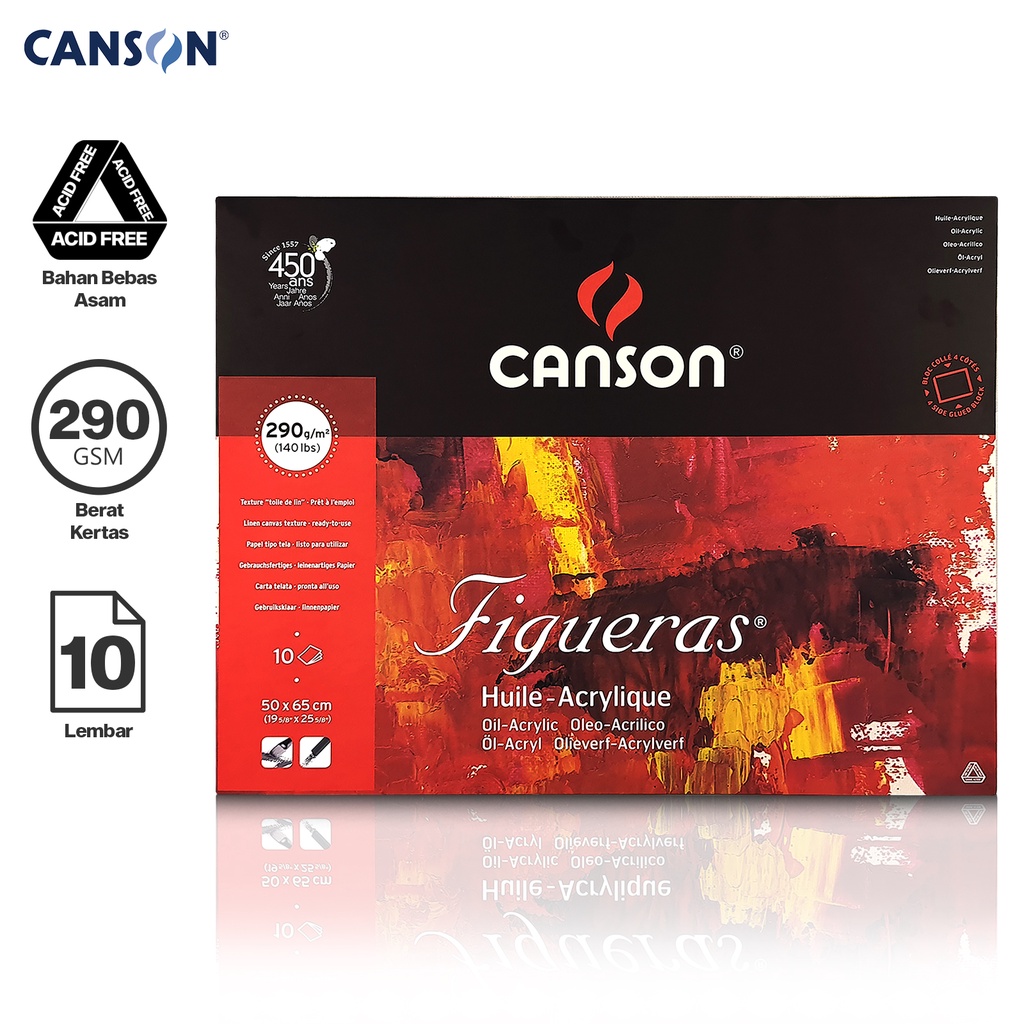 

CANSON Figueras Kertas Cat Akrilik 10 Lembar 50 x 65 CM Sketchbook Kertas Lukis 200857230