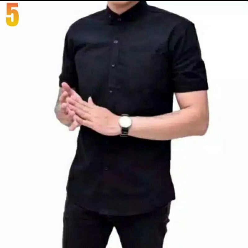 BAJU PRIA KEMEJA PANJANG POLOSAN BIG SIZE ( M - XXL)