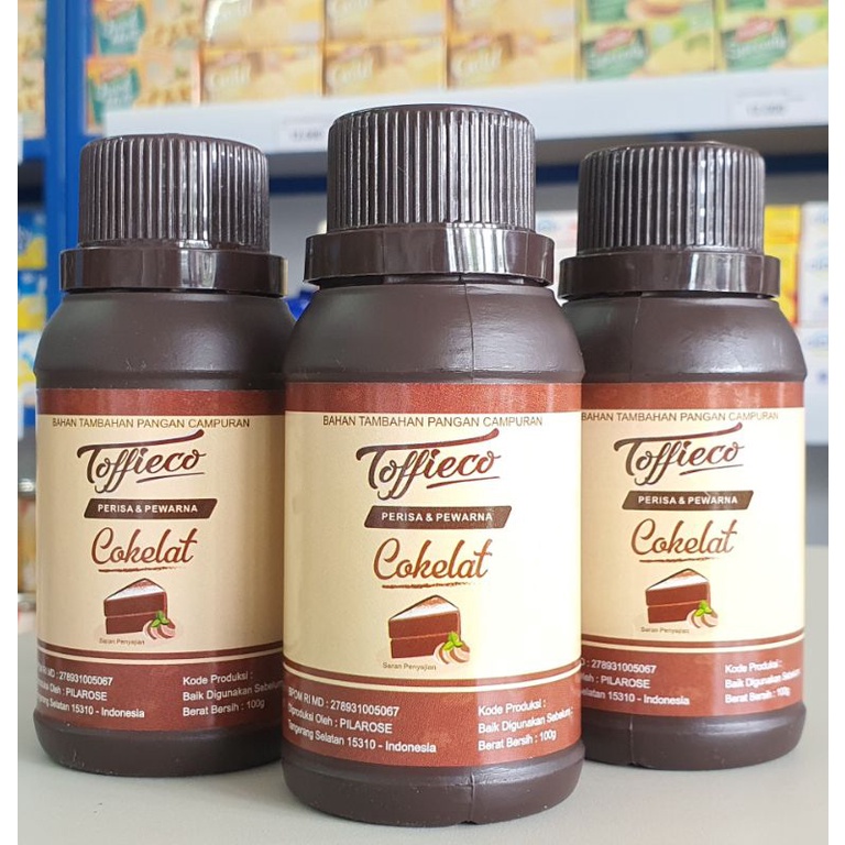 

Toffieco Coklat 100Gr / Pasta Coklat Toffieco /Essense Kue/ Perisa Kue/ Perisa dan Pewarna Makanan