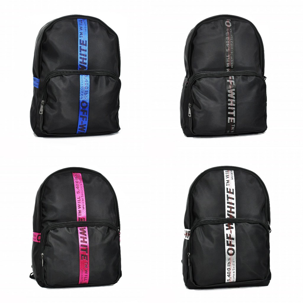 SALE TAS PUNGGUNG /  RANSEL OFF WHITE 0196 LAV RANSEL IMPORT TAS PUNGGUNG WANITA RANSEL ANAK MURAH