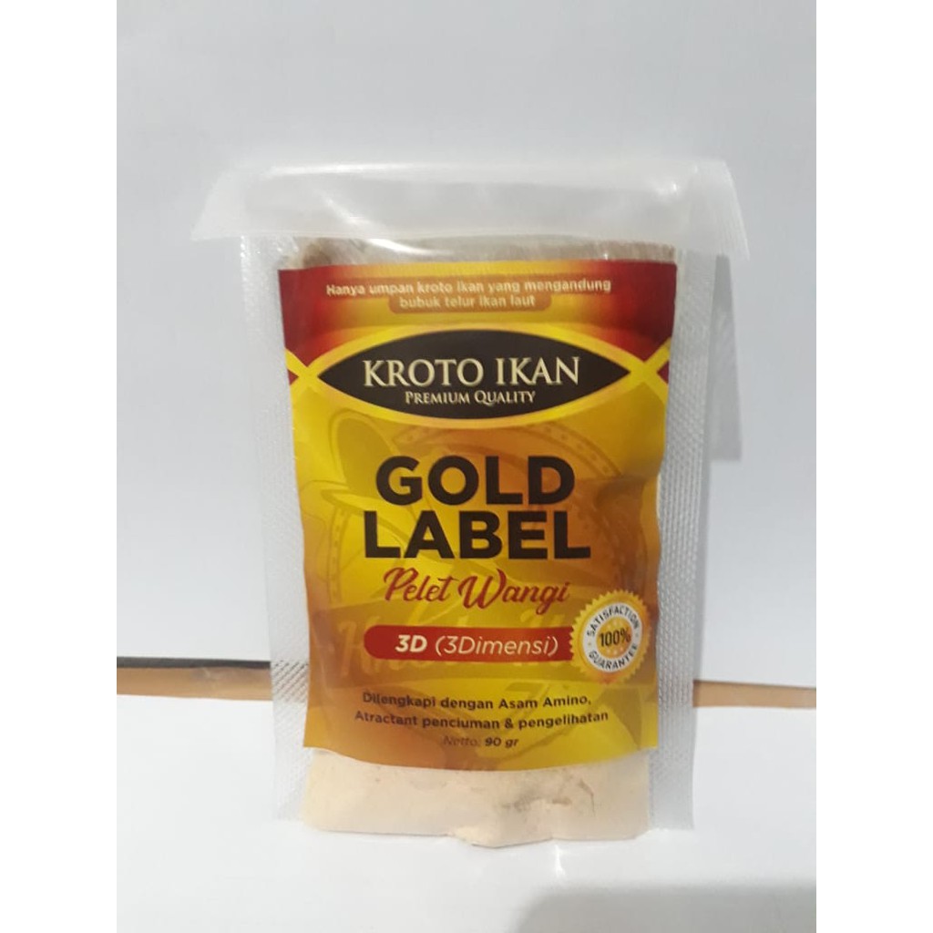 umpan pancing kroto ikan gold label 3D