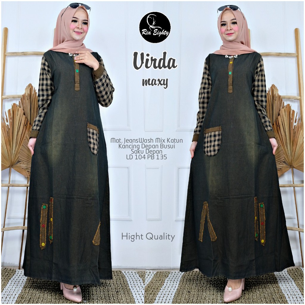 ORIANA MAXY JEANS VIRDA DRESS CASUAL  MAXI GBM