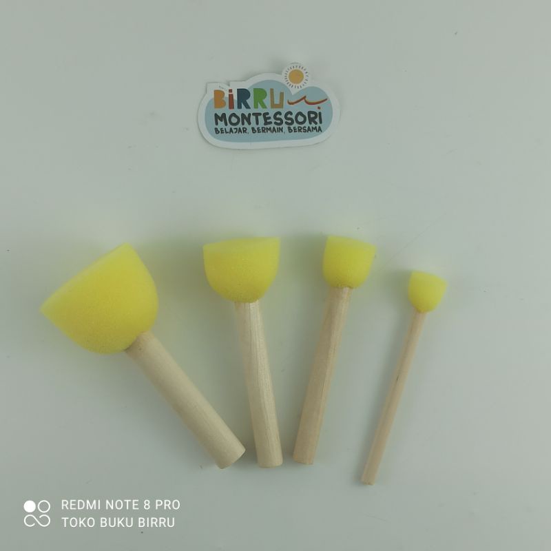 

DOT sponge painting isi 4 / Montessori kit/ alat lukis anak / mainan edukasi mewarnai