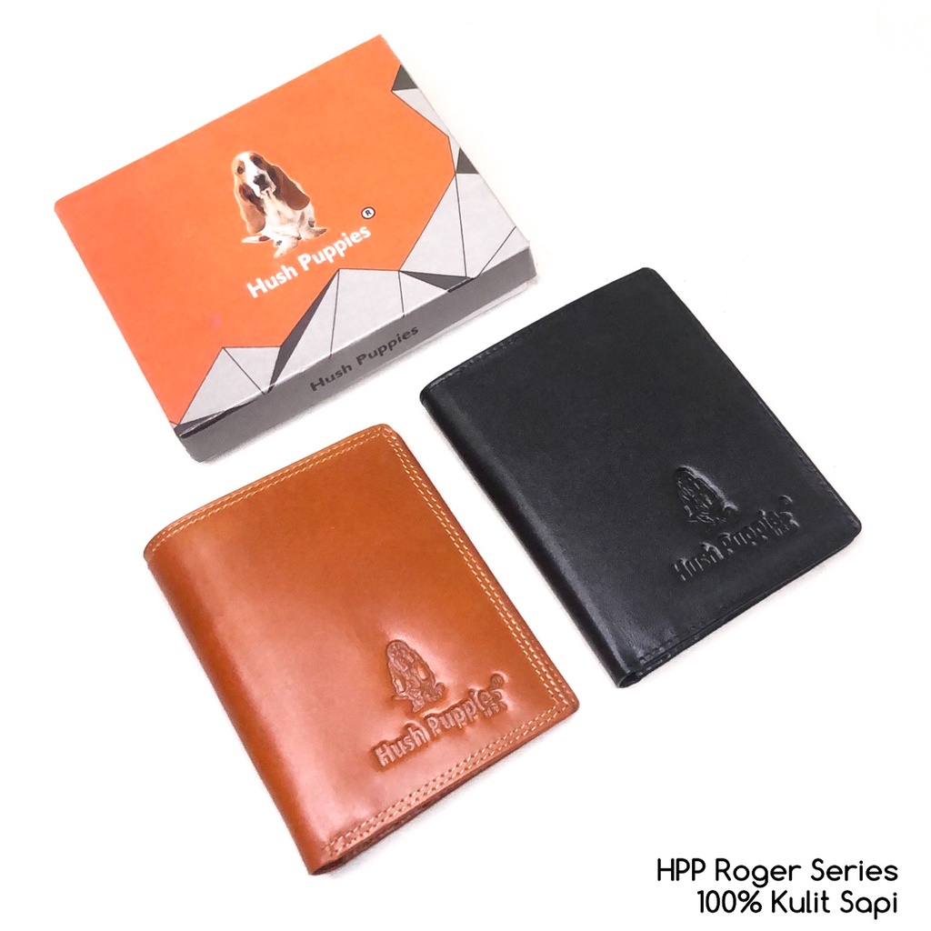 dompet kulit hushpuppies roger series premium replica bahan kulit sapi asli