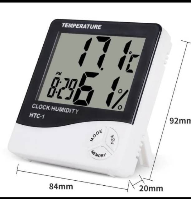 Termometer suhu ruangan dan kelembaban /higrometer