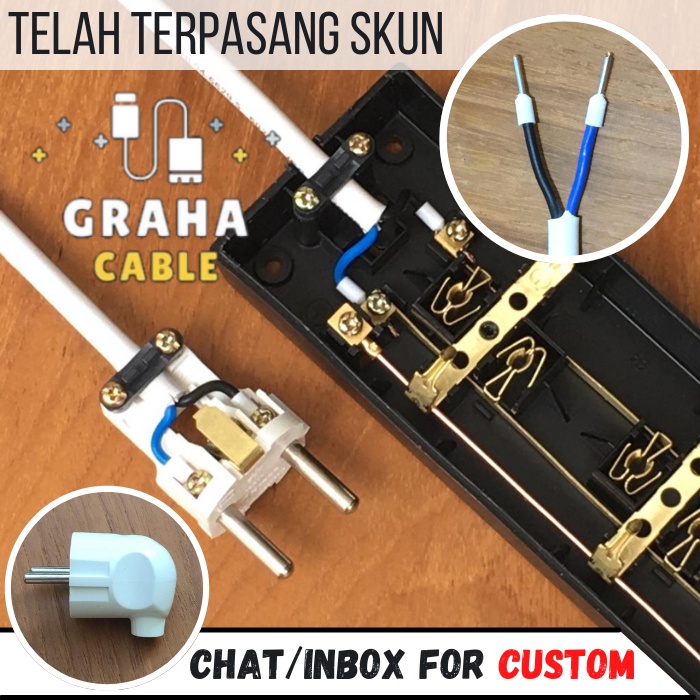 Kabel Sambungan Listrik Stop Kontak 3 Lubang 5 Meter BROCO
