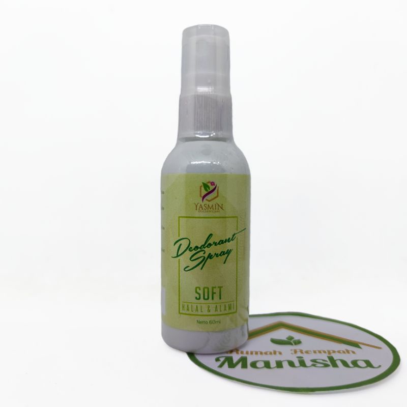 Deodorant Spray Yasmin 60ml BPOM Herbal Halal Non Alkohol / Aroma Romantic Soft Pure Teen Charming Sweet