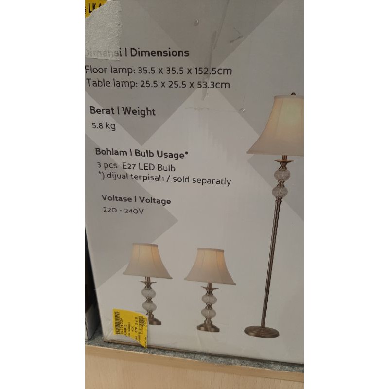 lampu hias meja dekorasi circle isi 3pcs eglare import