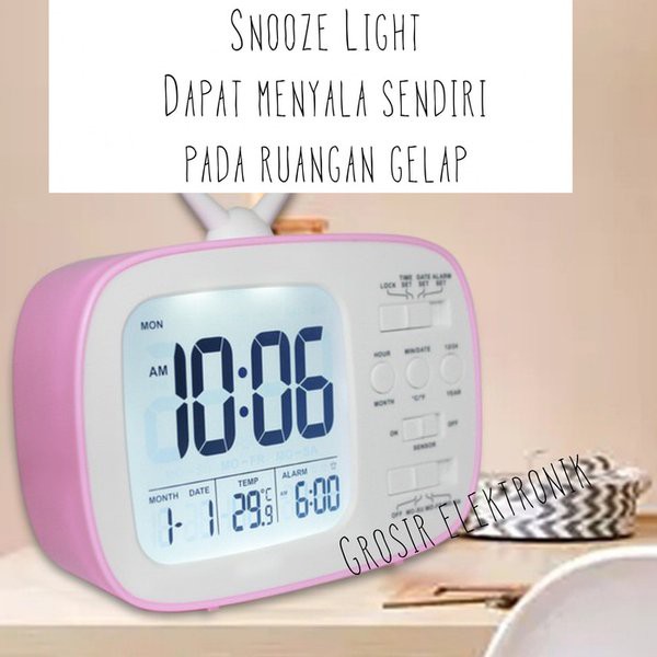 Jam Meja Digital Weker Keren Smart Alarm Clock Souvenir GH-180