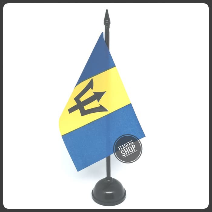 

Bendera Meja Barbados + Tiang Kayu