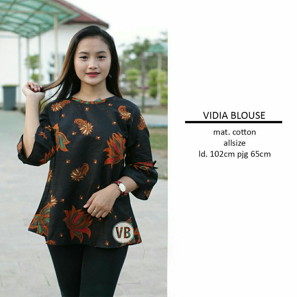 Hot Promo! Blouse Batik Atasan Batik Wanita Baju Batik Kantor Seragam Guru Modern