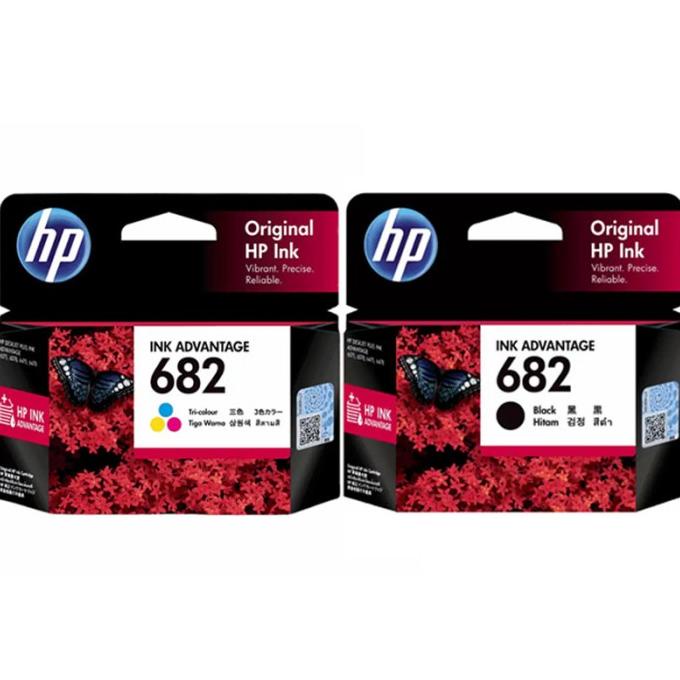 

Paket tinta hp 682 black+colour original 1 set