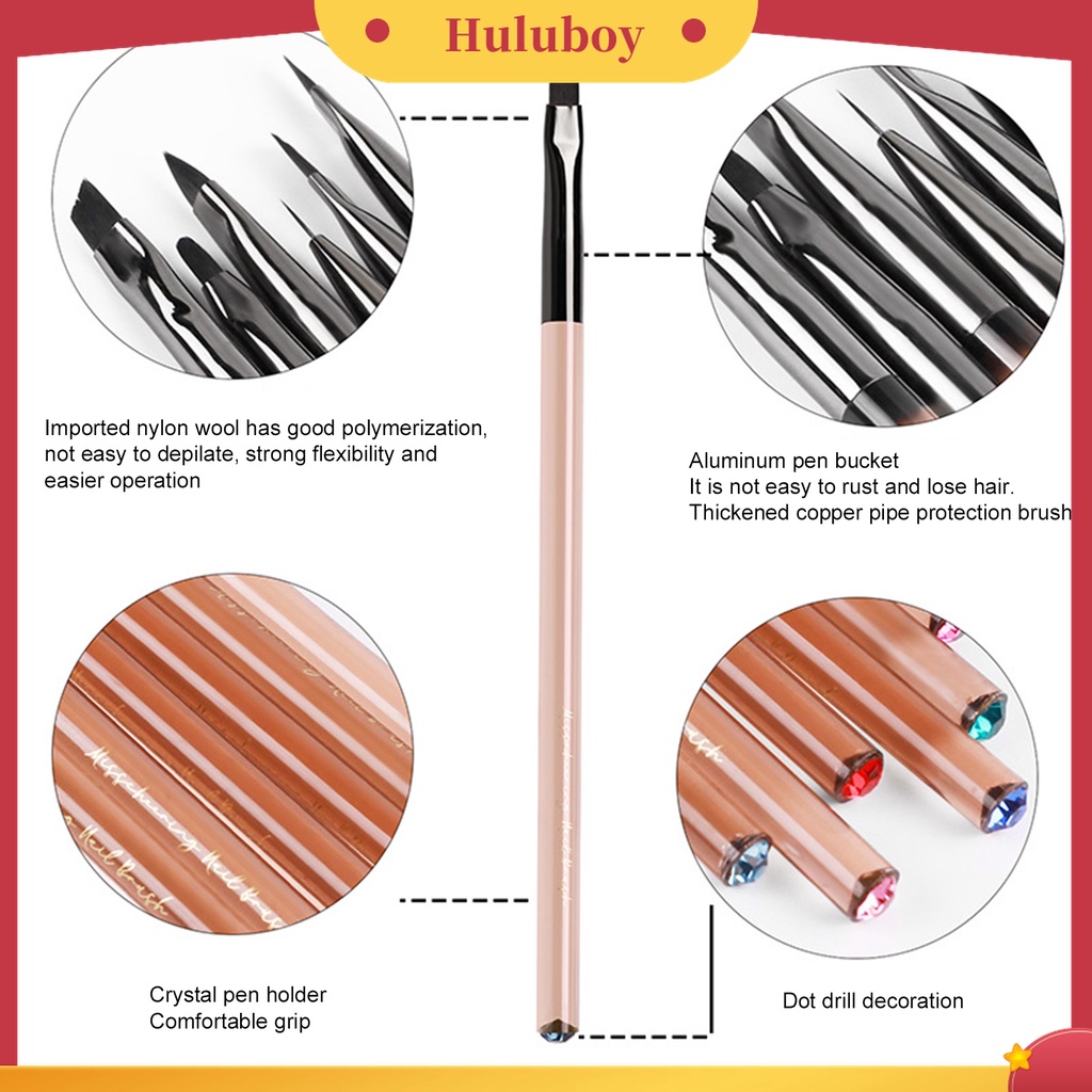 Huluboy Huluboy♡ Kuas Lukis Kuku Ultra Tipis DIY Untuk Manicure