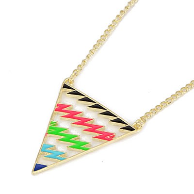 LRC Kalung Wanita personality fashion wave design triangle shape C04804X