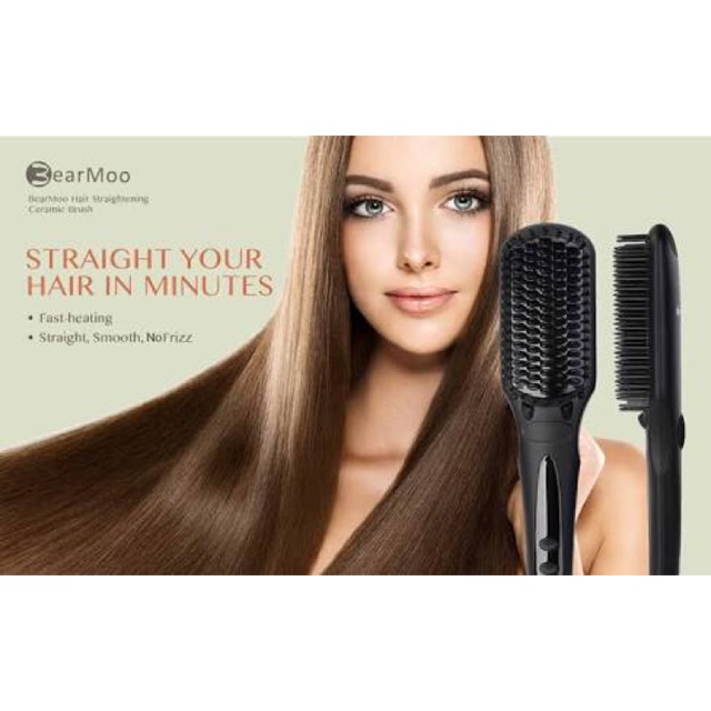 Earmoo Hair Straightener Brush Shopee Indonesia