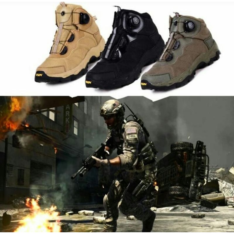 Sepatu ESDY (putar hijau)tactical boots hiking outdoor