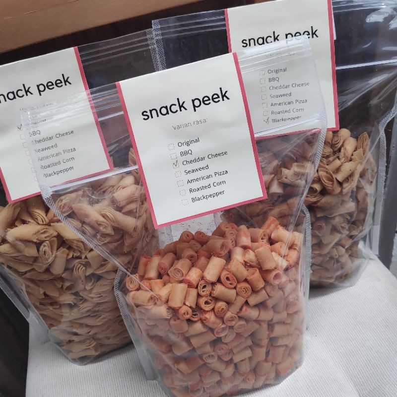 

Rolled Snack by Snack Peek a quarter kilo package