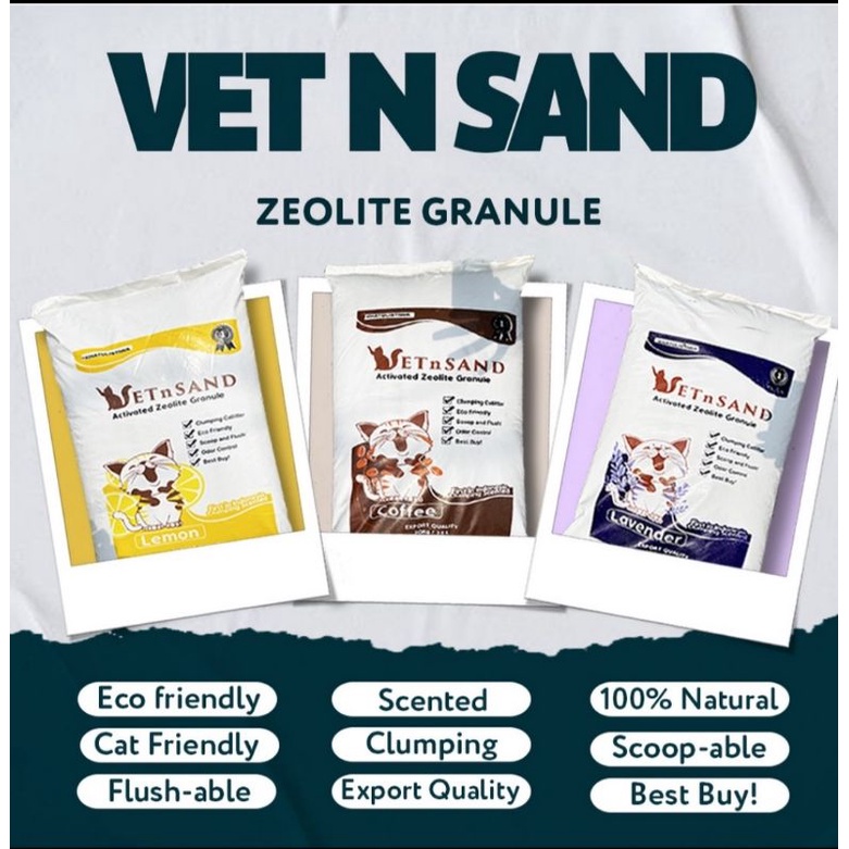 VETSAND Zeolite WANGI Granule Cat Litter 20kg pasir Khusus GOJEK/GRAB