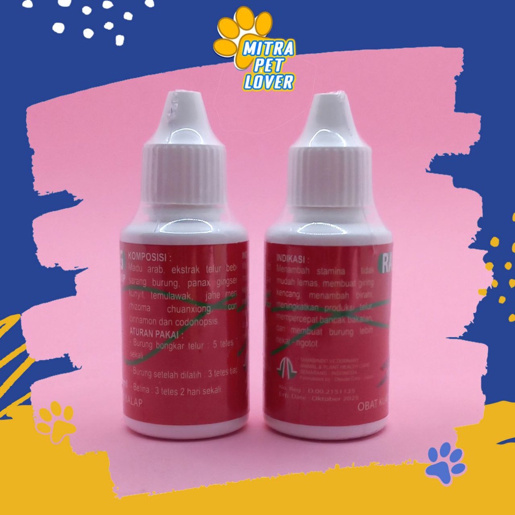 VITAMIN BURUNG MERPATI - RAJA KOLONG DROP 30 ML ORIGINAL - MULTIVITAMIN STAMINA BAGI JANTAN BETINA BALAP CEPAT - ANTI LEMAS AMPUH AMAN - HERBAL - MURAH - ASLI - PET ANIMAL HEALTHCARE TAMASINDO OBAT KESEHATAN TERNAK HEWAN BINATANG PELIHARAAN MITRAPETLOVER