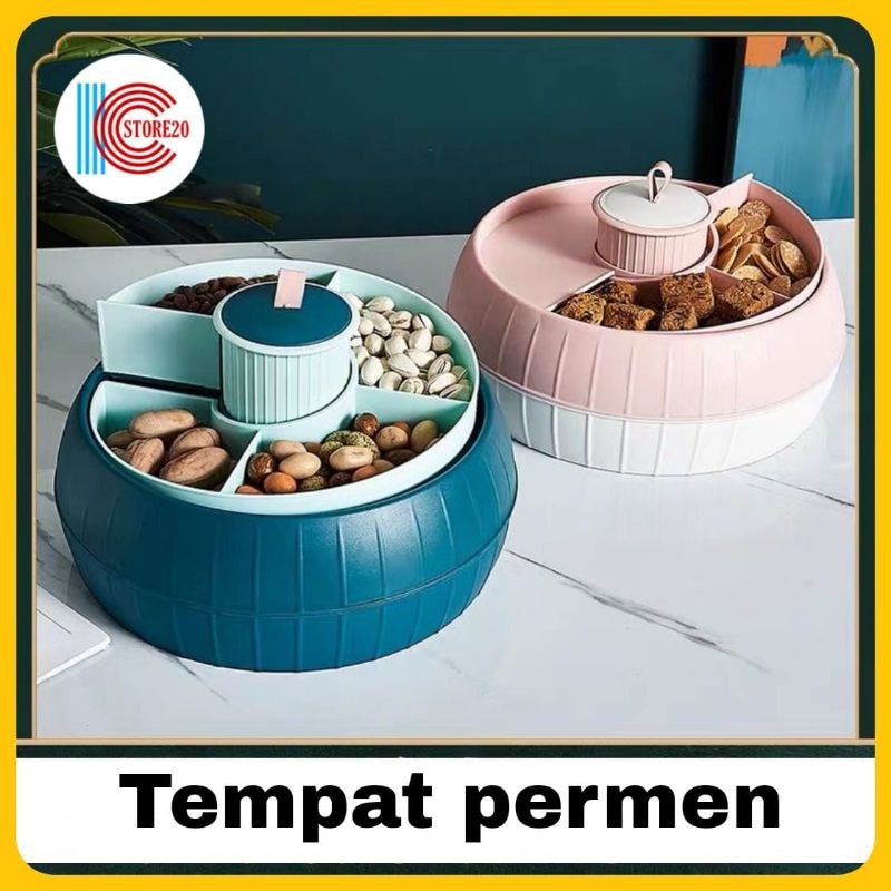 WADAH / TEMPAT PENYIMPANAN SNACK , PERMEN , KUE ( TOPLES BUNGA LOTUS )