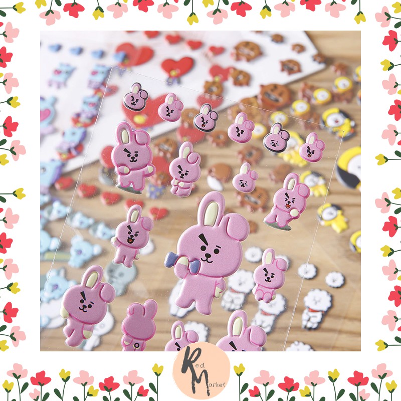 

RM279 COD Stiker BTS 21 3D / sticker /stiker hp /stiker notebook / stiker buku / stiker lucu