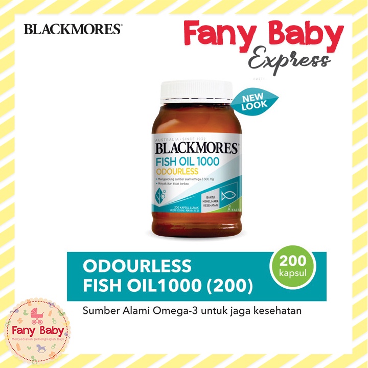 BLACKMORES ODOURLESS FISH OIL / 30 - 90 - 200 KAPSUL