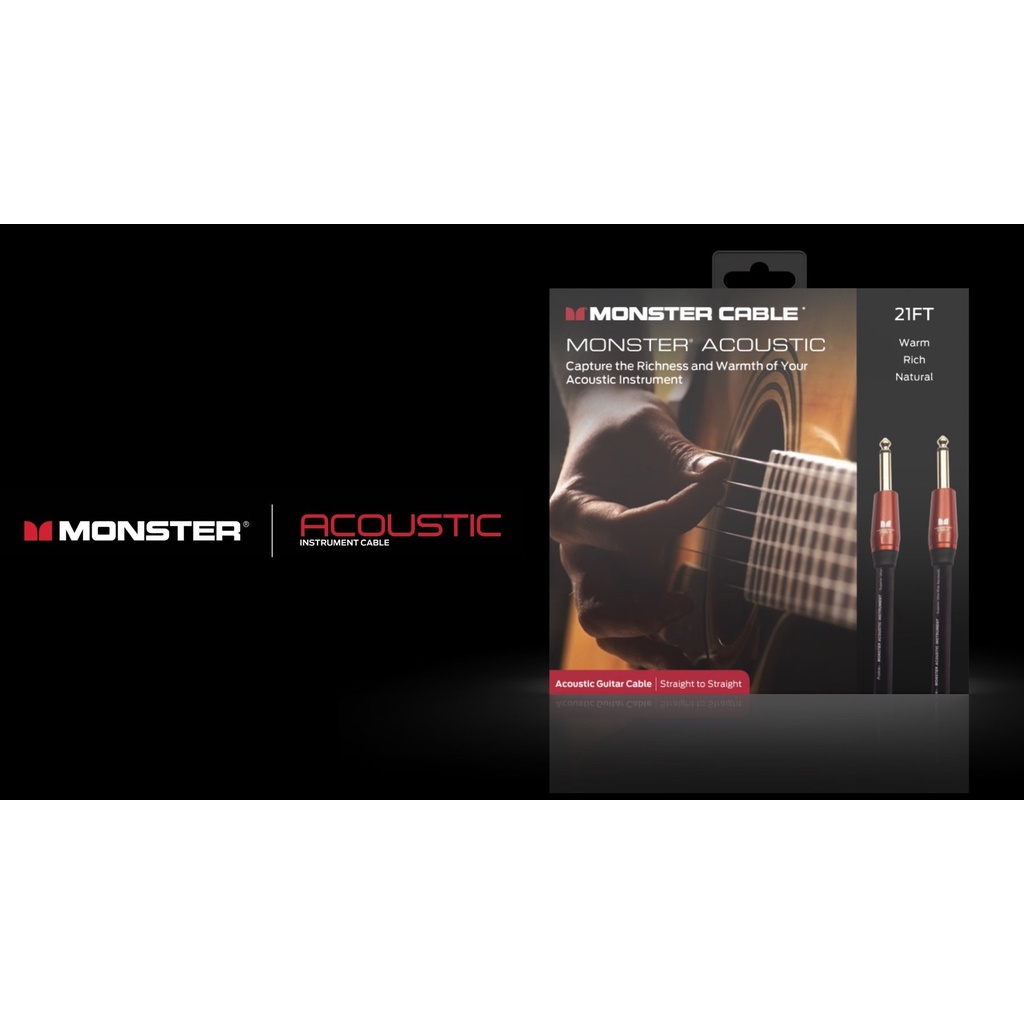Monster® Prolink Acoustic Instrument Cable 21 ft Straight to Straight