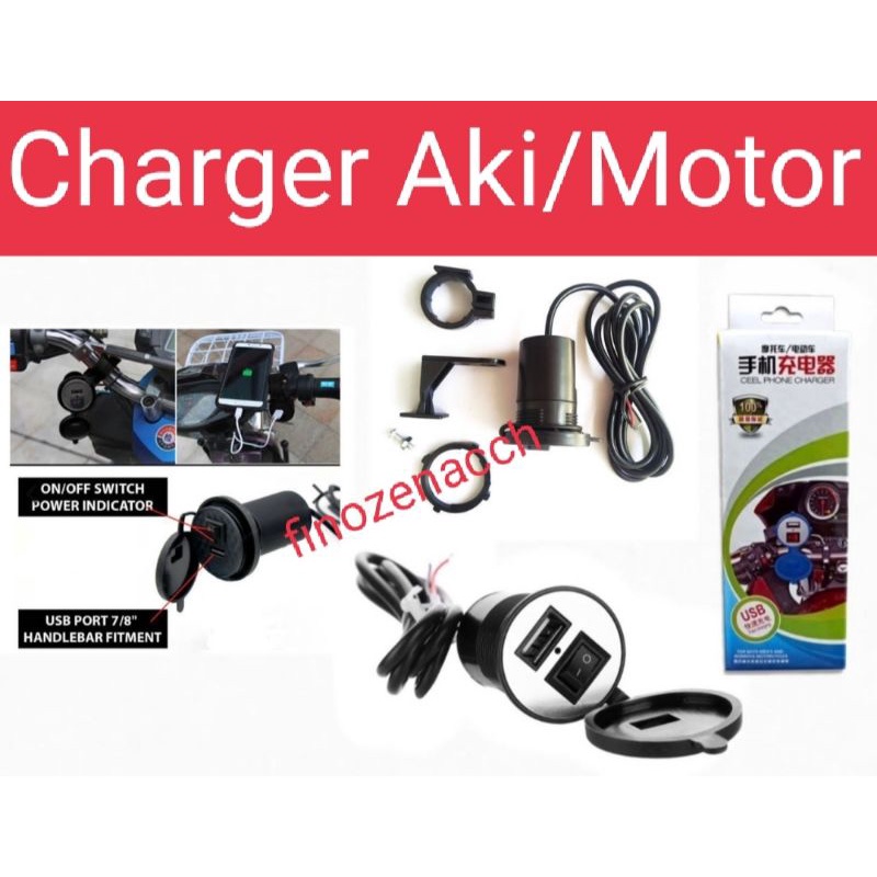 Charger Aki Hp Motor Waterproof Cas Aki Charger