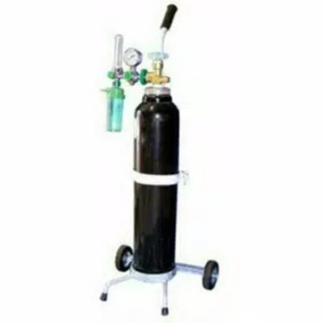 Tabung Oksigen 1M3 Set / Paket Tabung Oksigen ( Tabung+Troli+regulator)