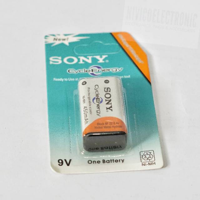 Baterai kotak Sony 9v charge