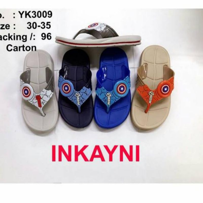 Sandal Anak Karakter Spyderman/kapten Amerika(inkayni)