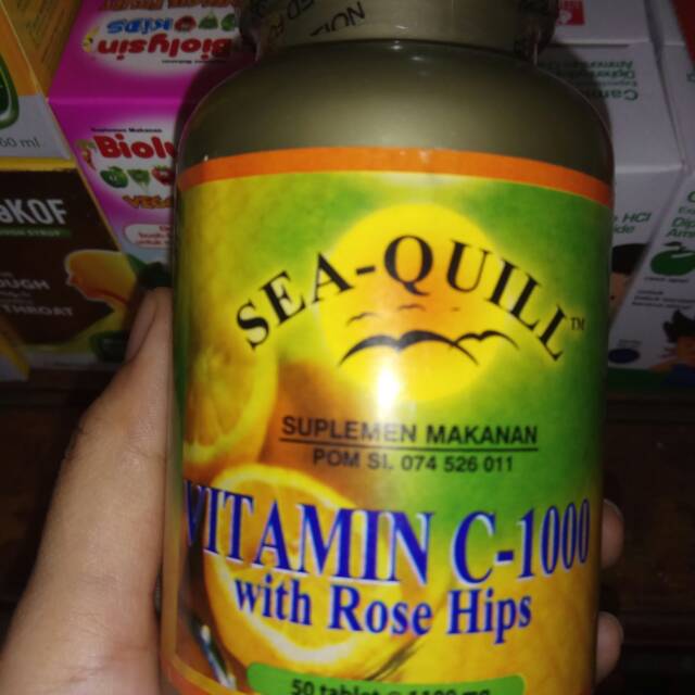 Jual Sea Quill Vit C 1000 Mg Isi 50 Tablet 100 Original Shopee Indonesia