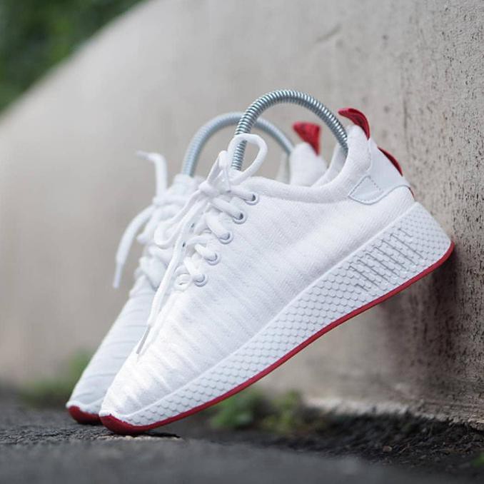Promo Sepatu Adidas Nmd R2 Red White / Putih Merah Cewe Wanita / Running - Edisi Terbaru