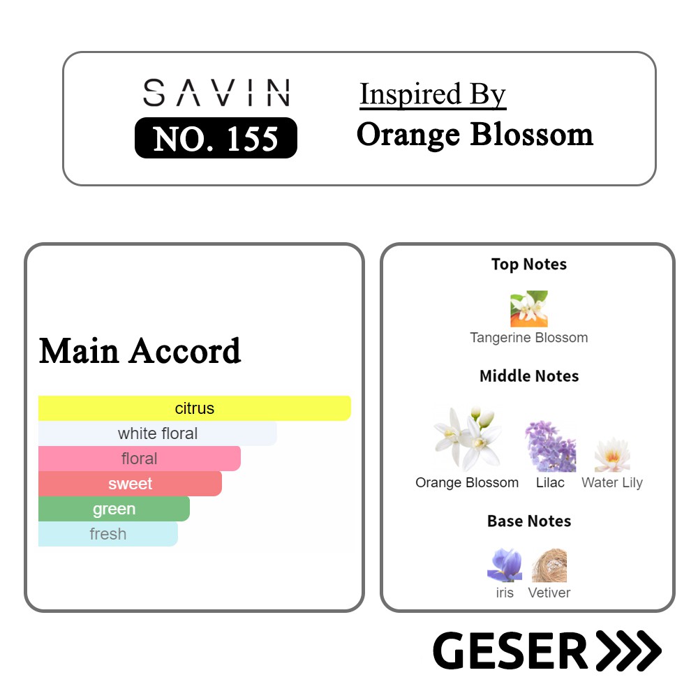 SAVIN PARFUM No. 155 Orange Blossom