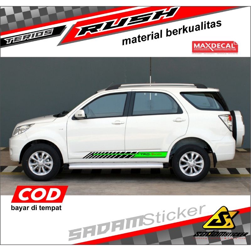 STIKER BODY MOBIL TERIOS RUSH STICKER LIST TERMURAH